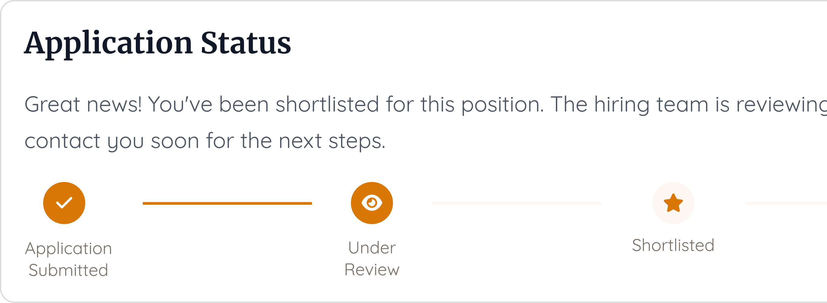 Application Status